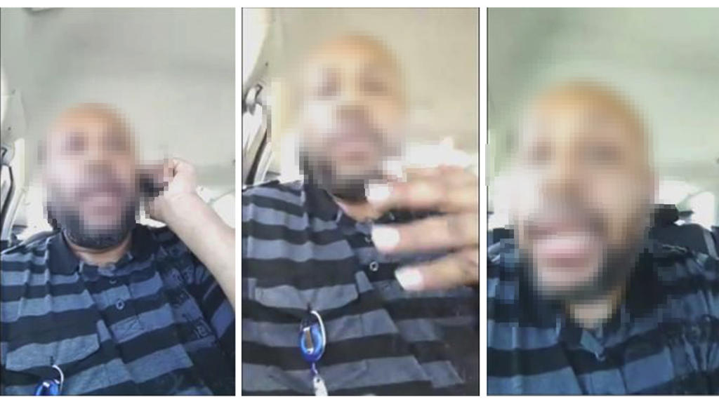 A man who identified himself as Stevie Steve is seen in a combination of stills from a video he broadcast of himself on Facebook in Cleveland, Ohio, U.S. April 16, 2017. 