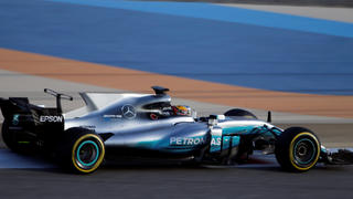 Formula One - F1 - Test session - Sakhir, Bahrain International Circuit, Bahrain - 18/4/17 - Mercedes Formula One driver Lewis Hamilton of Britain drives during the testing session at Bahrain. REUTERS/Hamad I Mohammed