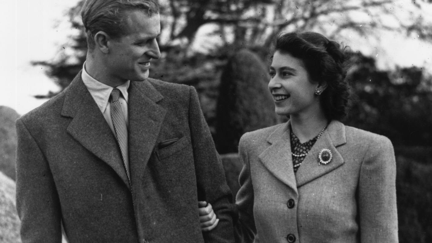 Prinz Philip und Queen Elizabeth im November 1947