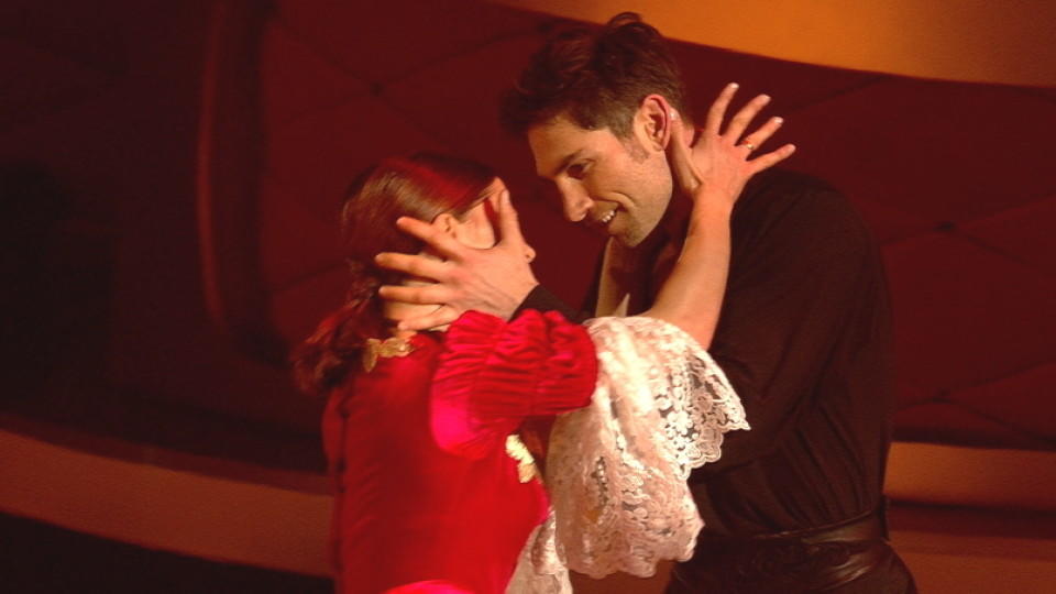 Die "Let's Dance"-Finalisten Vanessa Mai und Christian Polanc mit ihrem "Zorro"-Freestyle