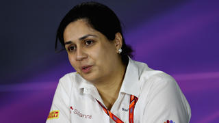 MONTMELO, SPAIN - MAY 12:  Sauber Team Principal Monisha Kaltenborn in the Team Principals Press Conference during practice for the Spanish Formula One Grand Prix at Circuit de Catalunya on May 12, 2017 in Montmelo, Spain.  (Photo by Mark Thompson/Getty Images)