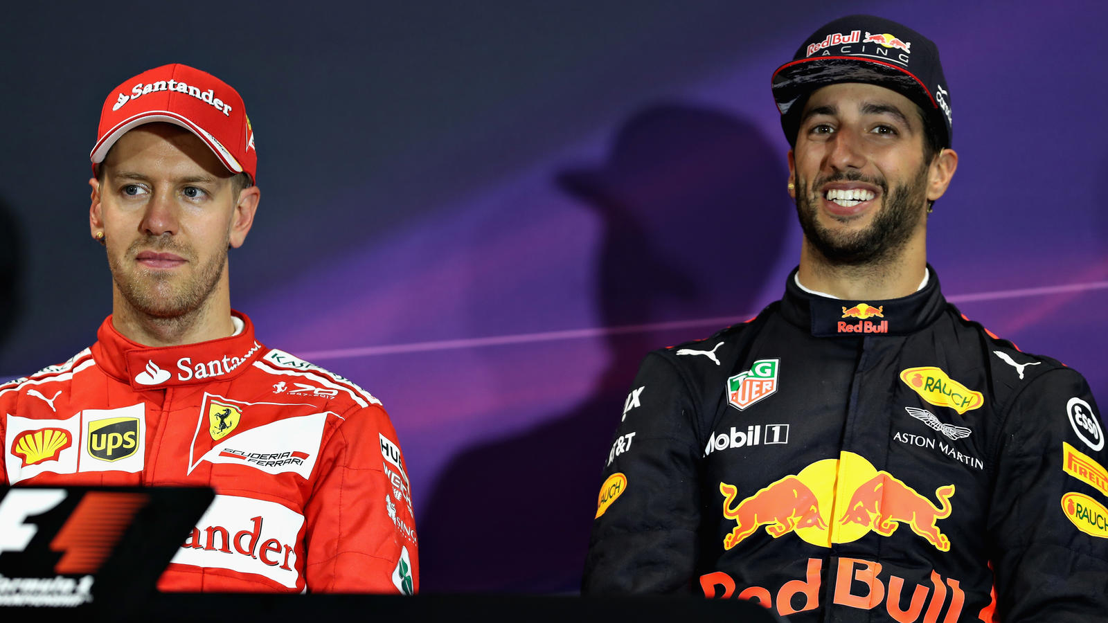 MONTE-CARLO, MONACO - MAY 28:  The post race press conference with race winner Sebastian Vettel of Germany and Ferrari and third placed Daniel Ricciardo of Australia and Red Bull Racing during the Monaco Formula One Grand Prix at Circuit de Monaco on