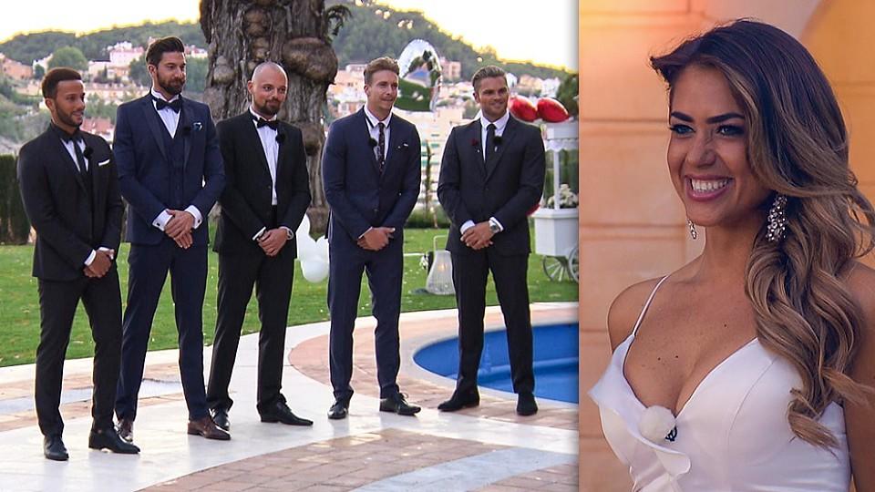 Fünf Männer für eine Bachelorette. Aber zu wem sagt Jessica "ja"?