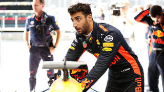 BUDAPEST, HUNGARY - JULY 30:  Daniel Ricciardo of Australia and Red Bull Racing prepares to drive in the garage before the Formula One Grand Prix of Hungary at Hungaroring on July 30, 2017 in Budapest, Hungary.  (Photo by Mark Thompson/Getty Images)
