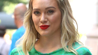 Hilary Duff is seen on the set of 'Younger' in New York City, NY. 
