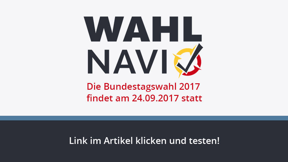 Das Wahl-Navi der Mediengruppe RTL können User nutzen, um Ihre Position in der Parteienlandschaft zu finden.