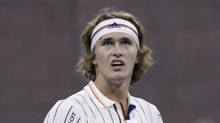 Alexander Zverev of Germany reacts after losing a point against Borna Coric of Croatia in the Grandstand in the second round at the 2017 US Open Tennis Championships at the USTA Billie Jean King National Tennis Center in New York City on August 30, 2017. PUBLICATIONxINxGERxSUIxAUTxHUNxONLY NYP20170830124 JOHNxANGELILLOAlexander Zverev of Germany reacts After Losing A Point Against Borna Coric of Croatia in The Grandstand in The Second Round AT The 2017 U.S. Open Tennis Championships AT The USTA Billie Jean King National Tennis Center in New York City ON August 30 2017 PUBLICATIONxINxGERxSUIxAUTxHUNxONLY  JohnxAngelillo  