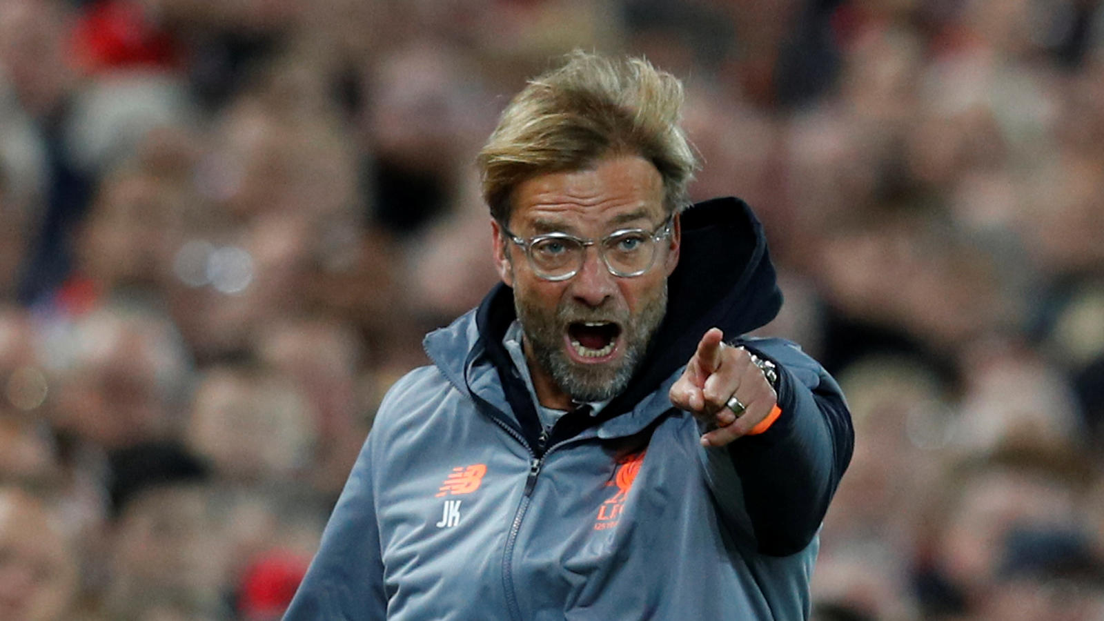 Soccer Football - Champions League - Liverpool vs Sevilla - Anfield, Liverpool, Britain - September 13, 2017   Liverpool manager Juergen Klopp gestures   REUTERS/Phil Noble