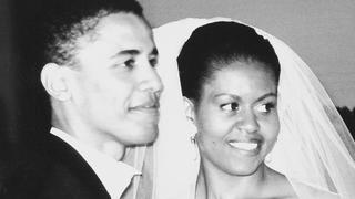 Michelle und Barack Obama bei ihrer Hochzeit vor 25 Jahren.