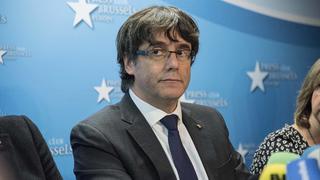 October 31, 2017 - Brussels, Brussels, Belgium - Puigdemont accompaigned by five former coucillors is helding a news conference in the Press Club in Brussels, he is explaining why he cames to Brussels yesterday and he talks about asylum. Brussels Belgium PUBLICATIONxINxGERxSUIxAUTxONLY - ZUMAp311 20171031_zap_p311_002 Copyright: xRiccardoxPareggianix  