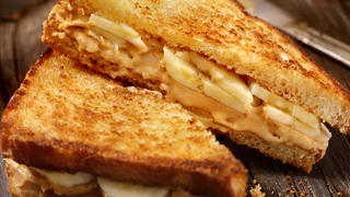 Grilled Peanut Butter and Banana Sandwich-Photographed on Hasselblad H3D2-39mb Camera