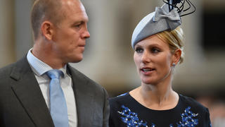 FILE PHOTO: Britain's Zara Phillips and her husband English former rugby player Mike Tindall arrive for a service of thanksgiving for Queen Elizabeth's 90th birthday at St Paul's cathedral in London, Britain, June 10, 2016. REUTERS/Ben Stansall/Pool/File Photo