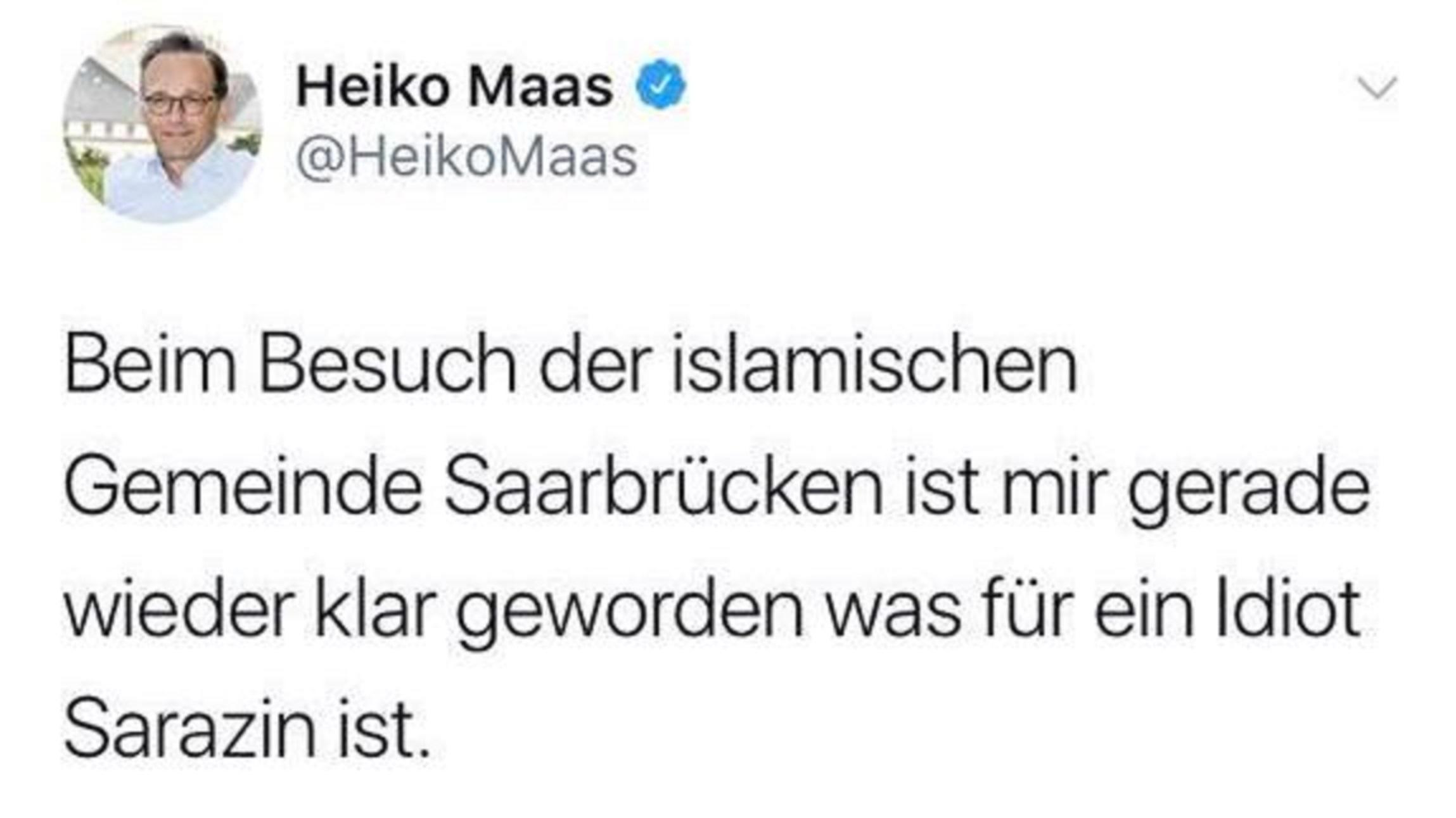 Wurde dieser Tweet von Heiko Maas gelöscht?