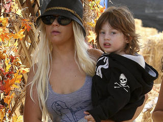 Christina Aguilera takes son Max Bratman to the Pumpkin Patch in Beverly Hills the same day as she files for divorce.