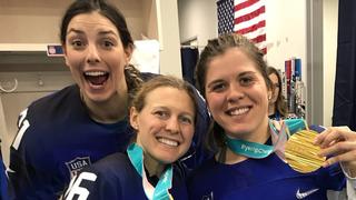 Die Schwestern Hannah und Marissa Brandt traten bei Olympia 2018 im Eishockey an - für zwei verschiedene Nationen (USA und Korea)