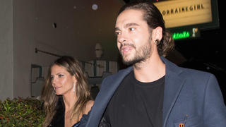 Heidi Klum is seen leaving with her new boyfriend Tom Kaulitz of Tokio Hotel at Delilah in West Hollywood 