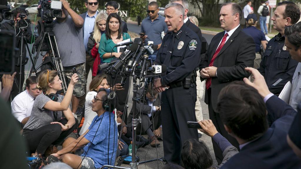 March 19, 2018 - Austin, Texas, U.S. - Interim Austin Police Chief BRIAN MANLEY gives an update at a news conference in the Travis Country neighborhood on the blast which injured 2 men Sunday. Four bombs have now gone off this month, killing 2 and in
