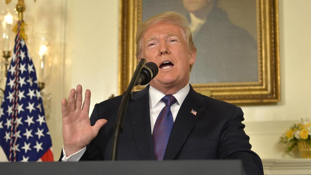 Donald Trump spricht zur Nation.