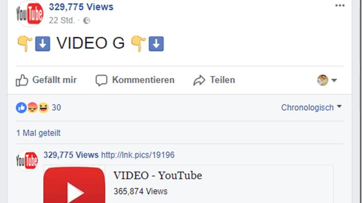 Falscher YouTube-Link.