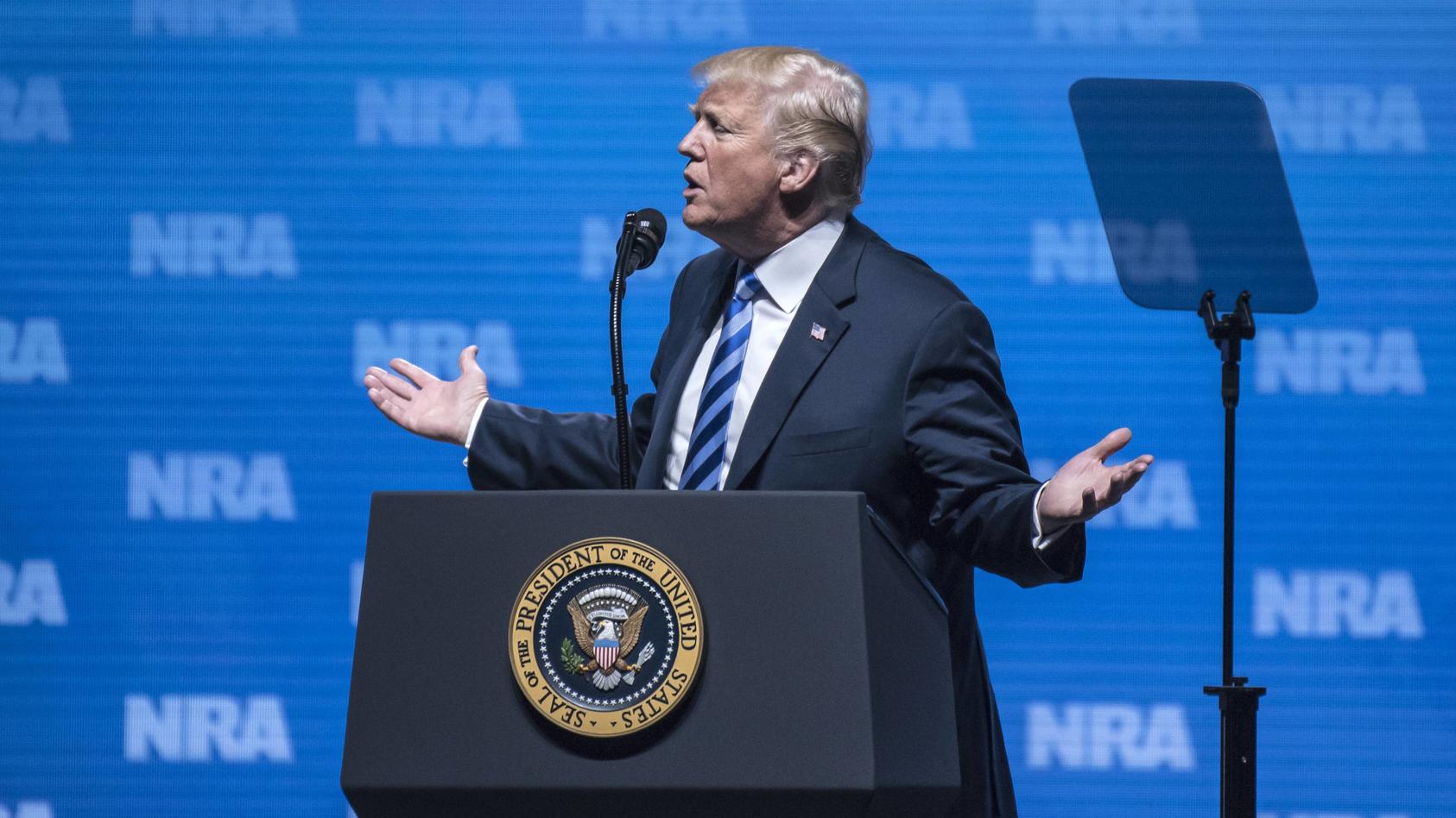Donald Trump hat in Dallas eine flammende Rede gehalten - für das bestehende US-Waffenrecht.