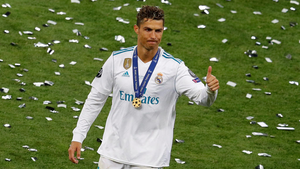 Soccer Football - Champions League Final - Real Madrid v Liverpool - NSC Olympic Stadium, Kiev, Ukraine - May 26, 2018   Real Madrid's Cristiano Ronaldo celebrates after winning the Champions League   REUTERS/Phil Noble     TPX IMAGES OF THE DAY