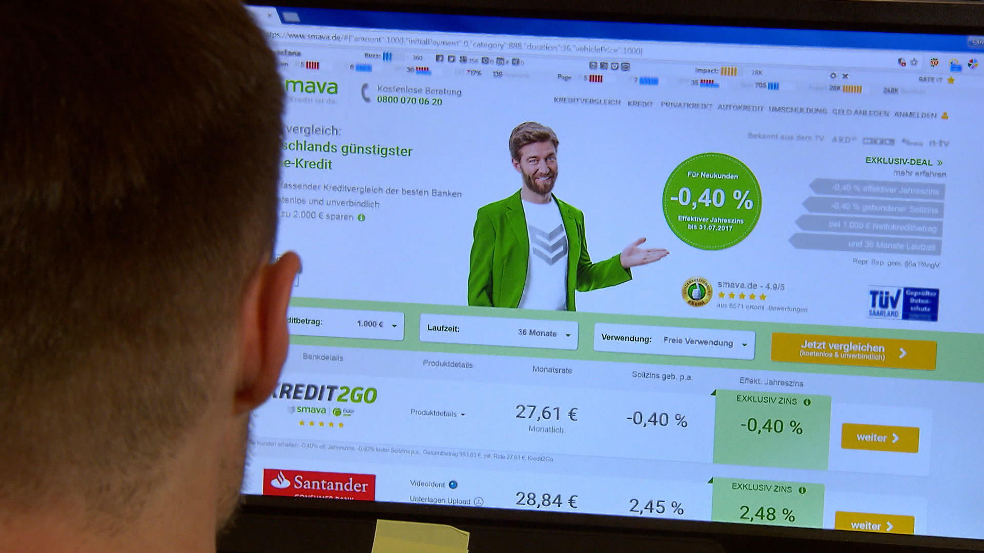 Mit dem Negativ-Kredit schlagen Sie jetzt Gewinn! Smava verlangt Negativzins bei der Kreditaufnahme