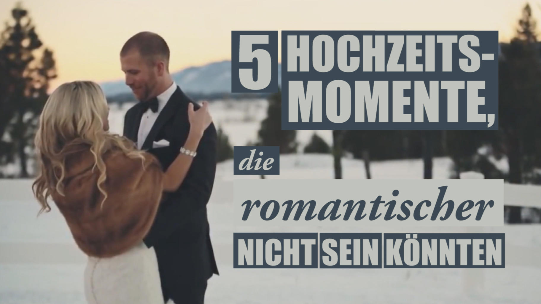 Fünf romantische Hochzeitsgeschichten So schön kann Heiraten sein