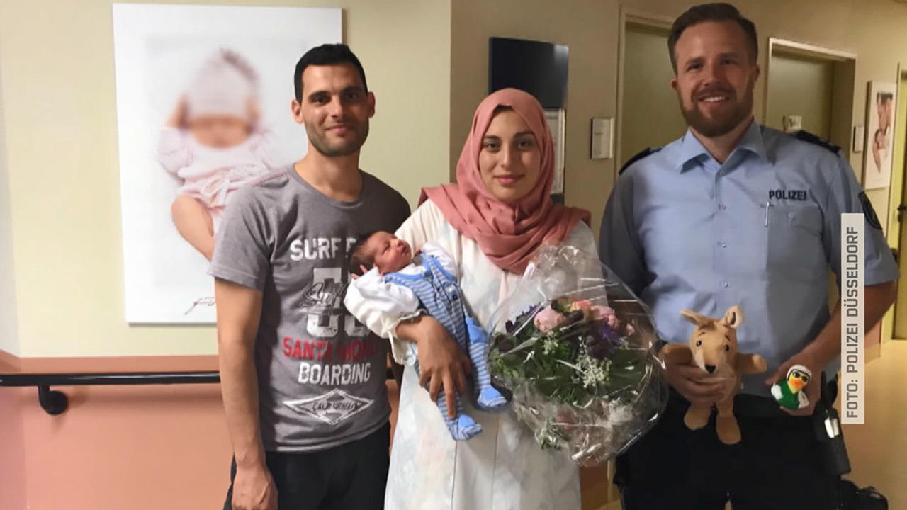 Wie der Polizist zum Geburtshelfer auf der A 3 wurde Baby Mohammed kam auf dem Parkplatz zur Welt