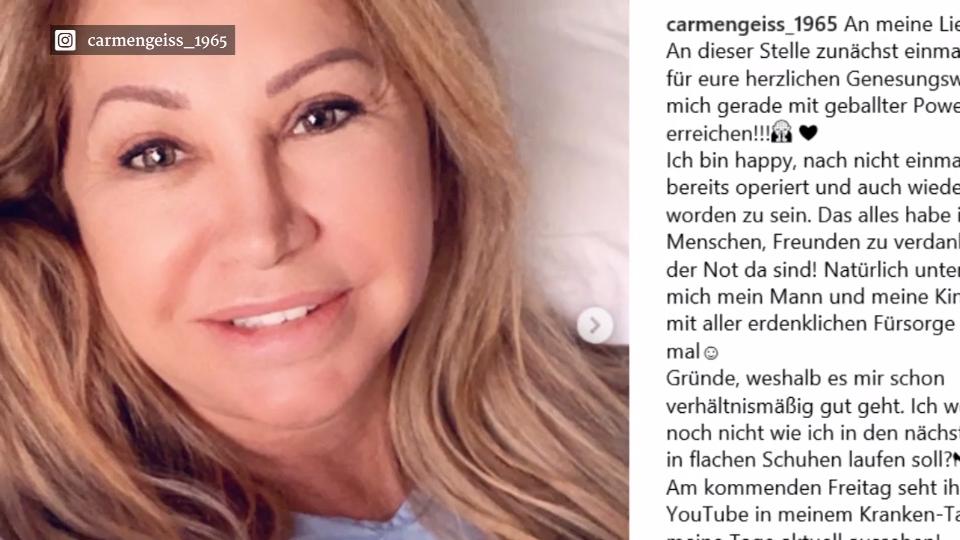 Carmen Geiss schockt ihre Fans Ekelfotos aus dem Krankenhaus