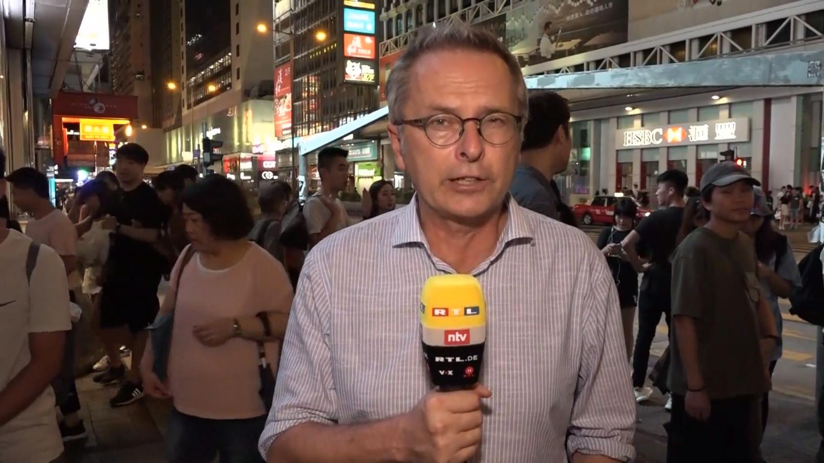 RTL-Reporter Dirk Emmerich in Hongkong Neue Proteste am Sonntag erwartet