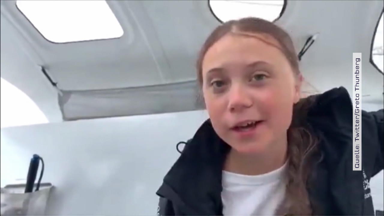 Grüße von Atlantik-Yacht "Malizia" Neue Videobotschaft von Greta Thunberg