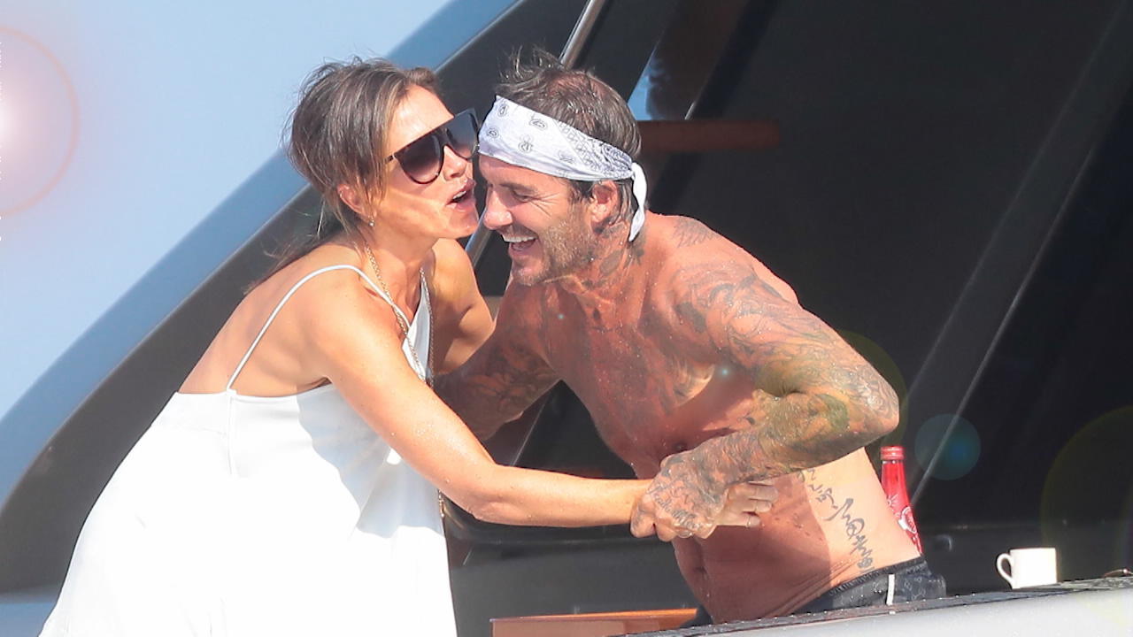 Seltene Bilder: Hier knutscht David Beckham seine Victoria Spaß auf der Jacht