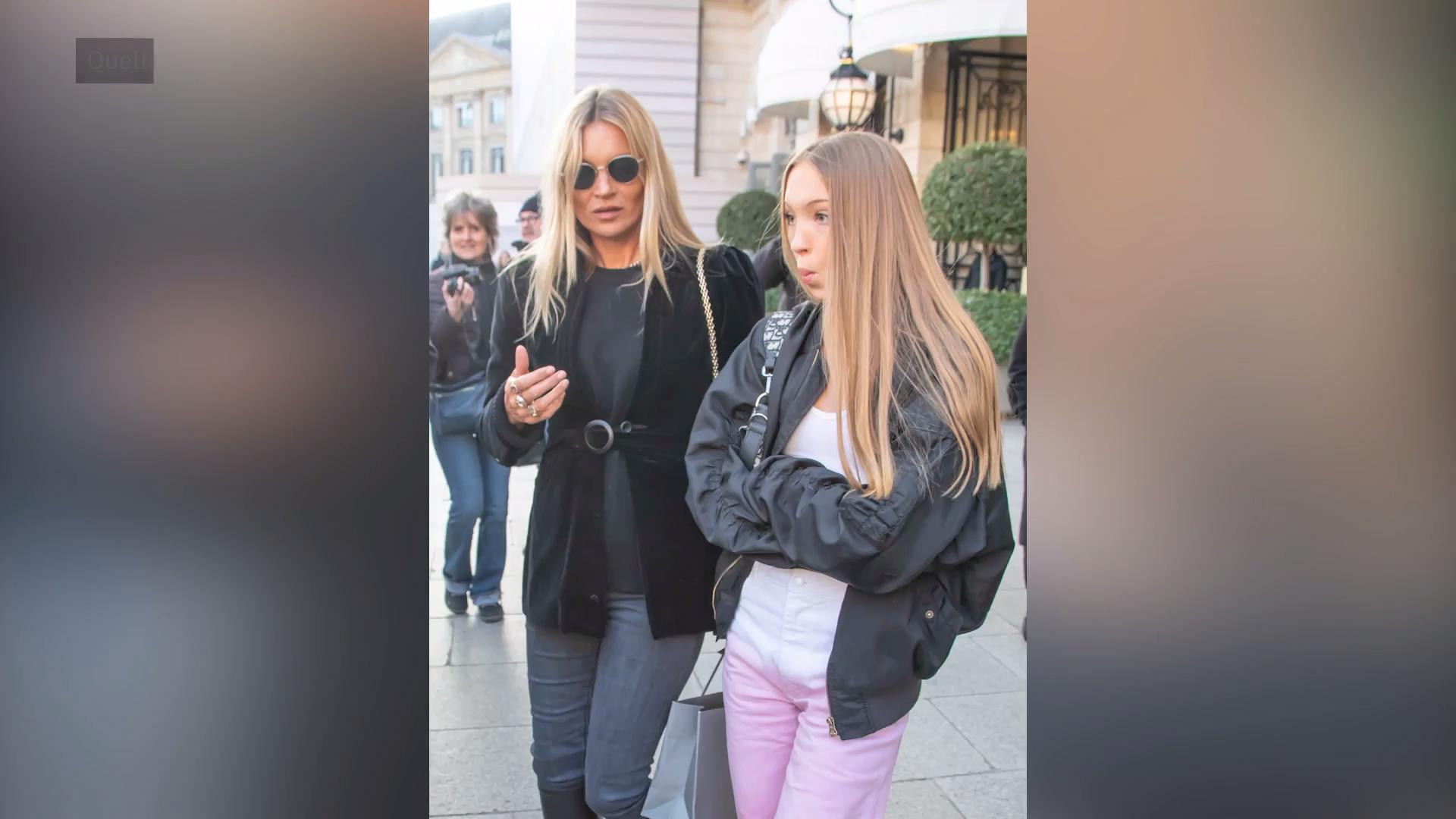Kate Moss: Stress mit Teenie-Tochter Lila Fashion Week in Paris
