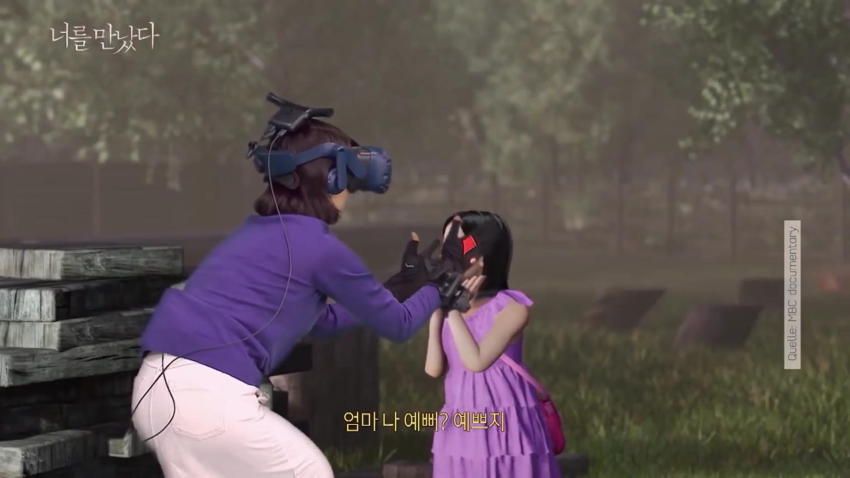 Mutter trifft verstorbene Tochter (7) in virtueller Welt Trauerbewältigung mit der VR-Brille