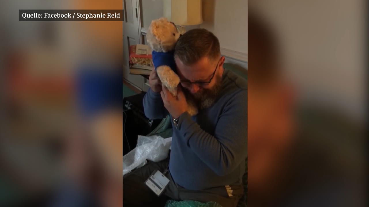 Teddy spielt Herzschlag von totem Sohn Spenderherz-Empfänger schickt rührendes Geschenk