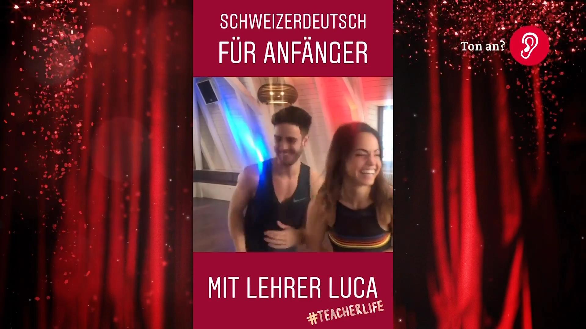 Luca Hänni bringt Christina Schwiizerdütsch bei Schweizerisch-Stunde bei Let's Dance