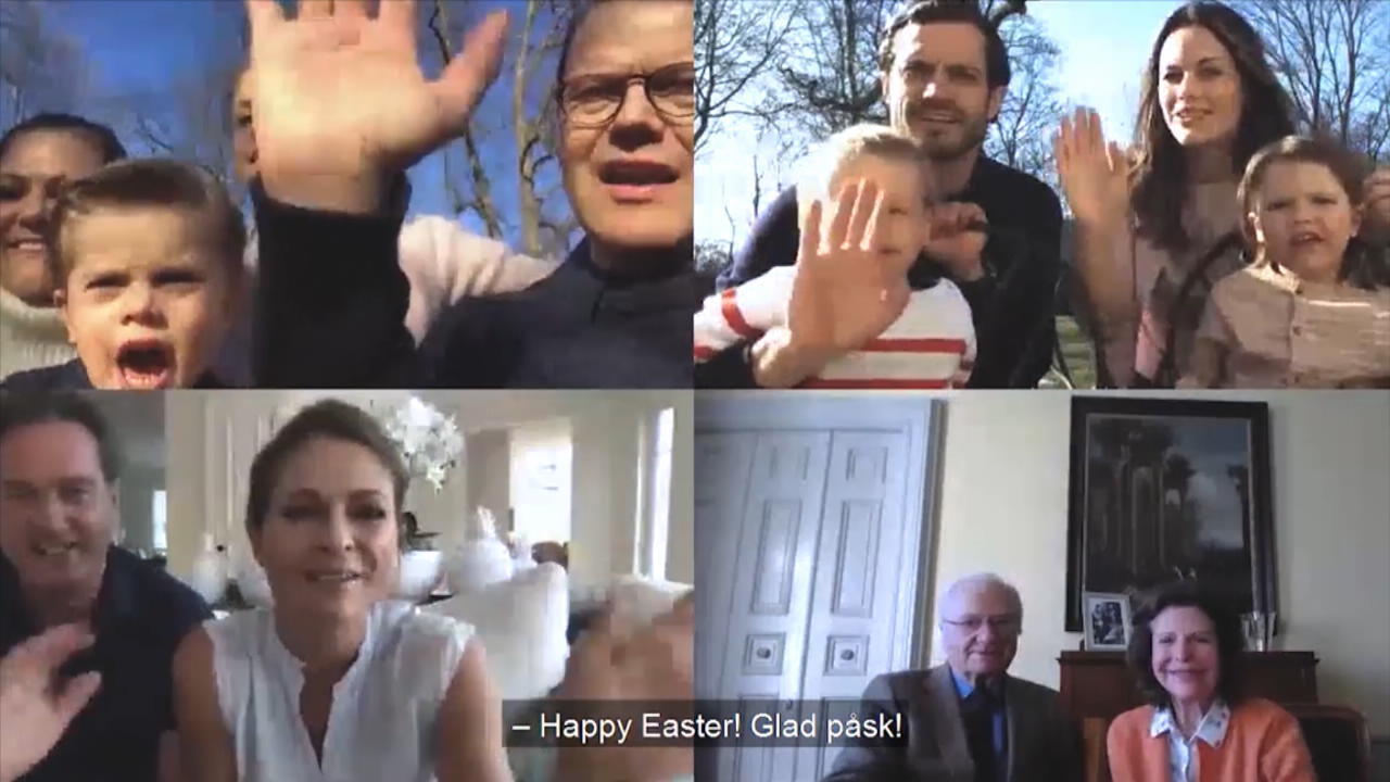 Schwedische Royalfamily feiert Ostern digital Alle sind im Videochat dabei