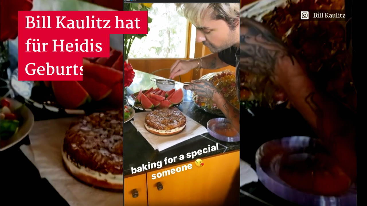 Bill Kaulitz backt für Heidi Klums 47. Geburtstag Reibekuchen und Bienenstich