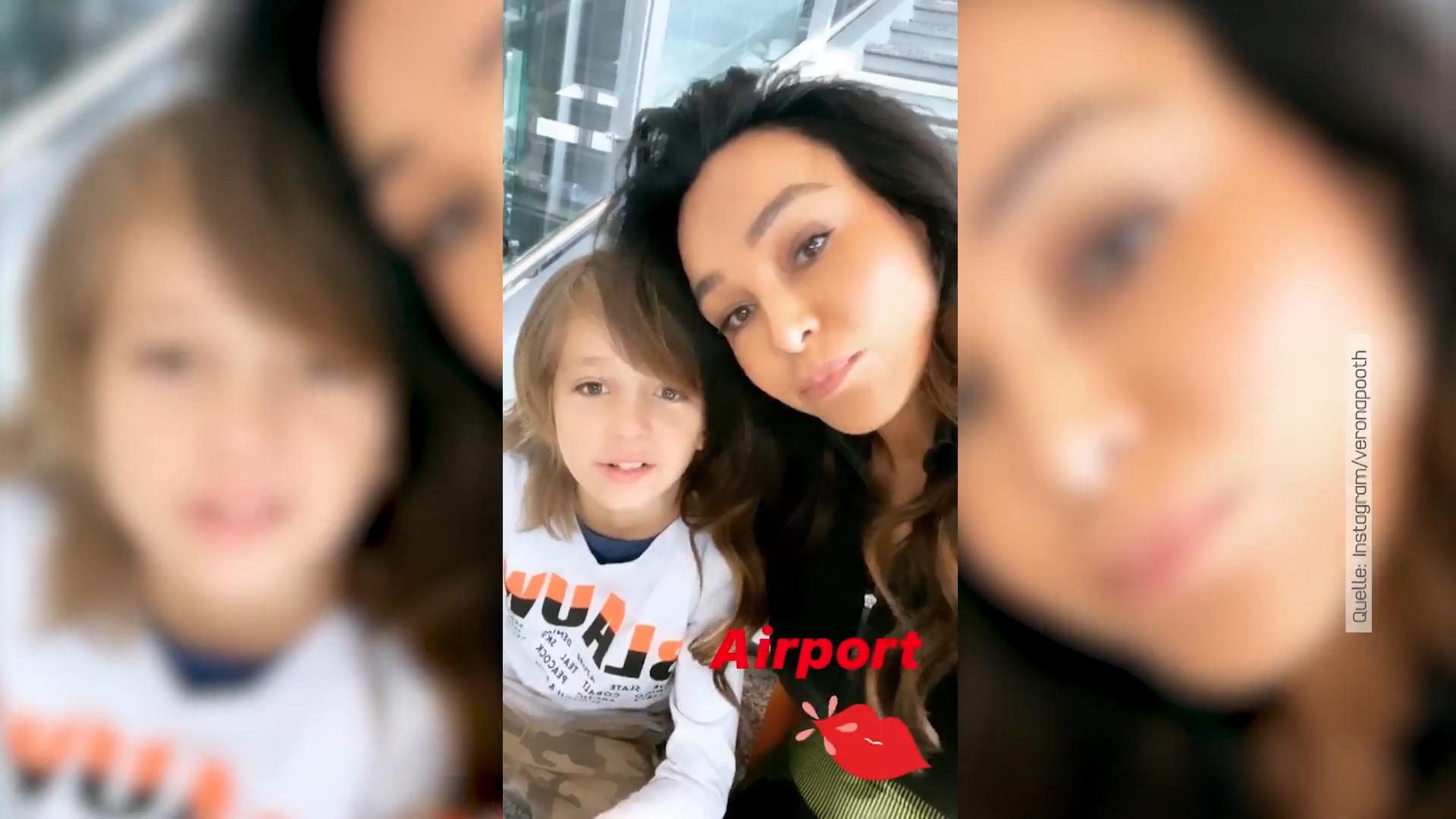 Ihr ganzer Stolz: Verona Pooth im Urlaub mit ihren Söhnen San Diego & Rocco