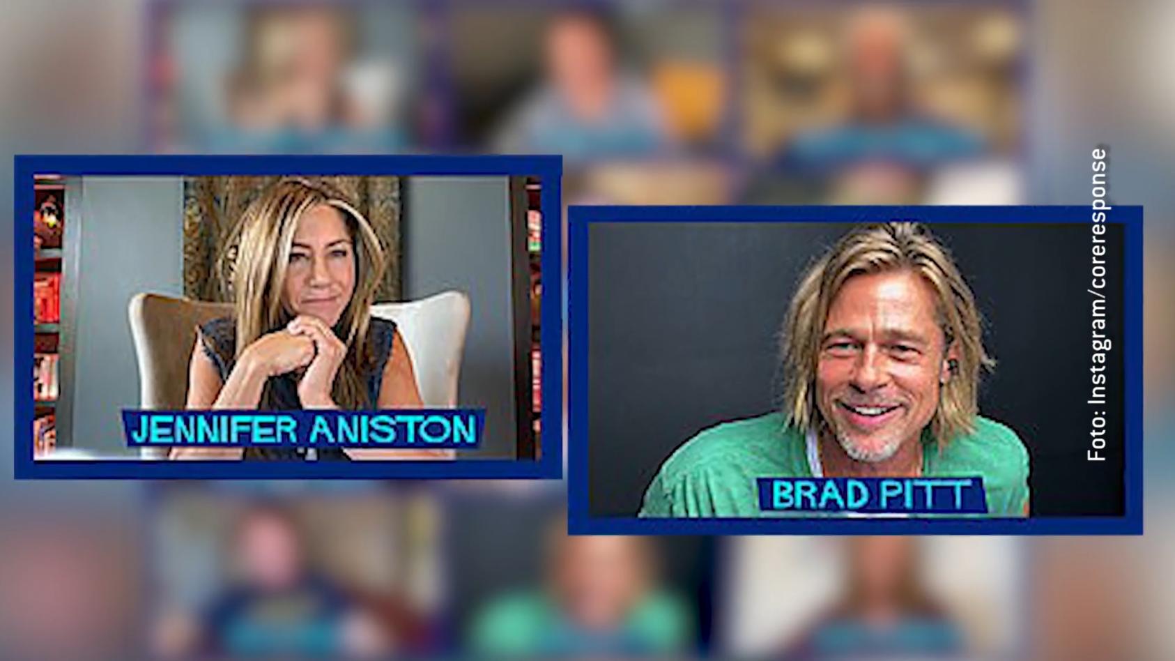Erste Fotos ihrer Online-Reunion Brad Pitt und Jennifer Aniston