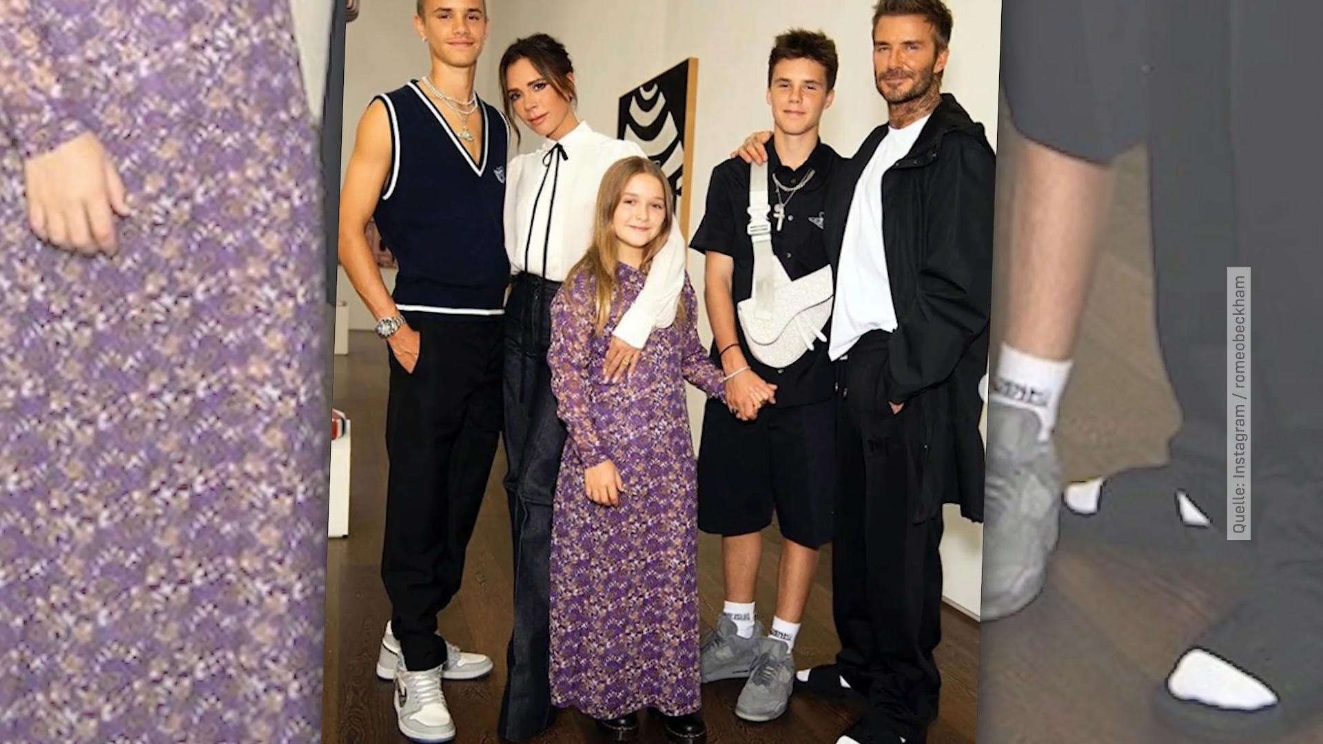 Victoria Beckham: Unterstützung von der Familie Stylischer Support für Victorias Modenschau