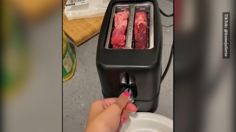 Steak aus dem Toaster? Eine Studentin zeigt wie es geht ...