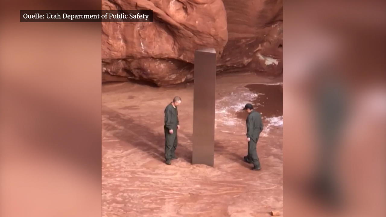 Mysteriöser Metall-Monolith in der Wüste von Utah entdeckt "2001: Odyssee im Weltraum" lässt grüßen