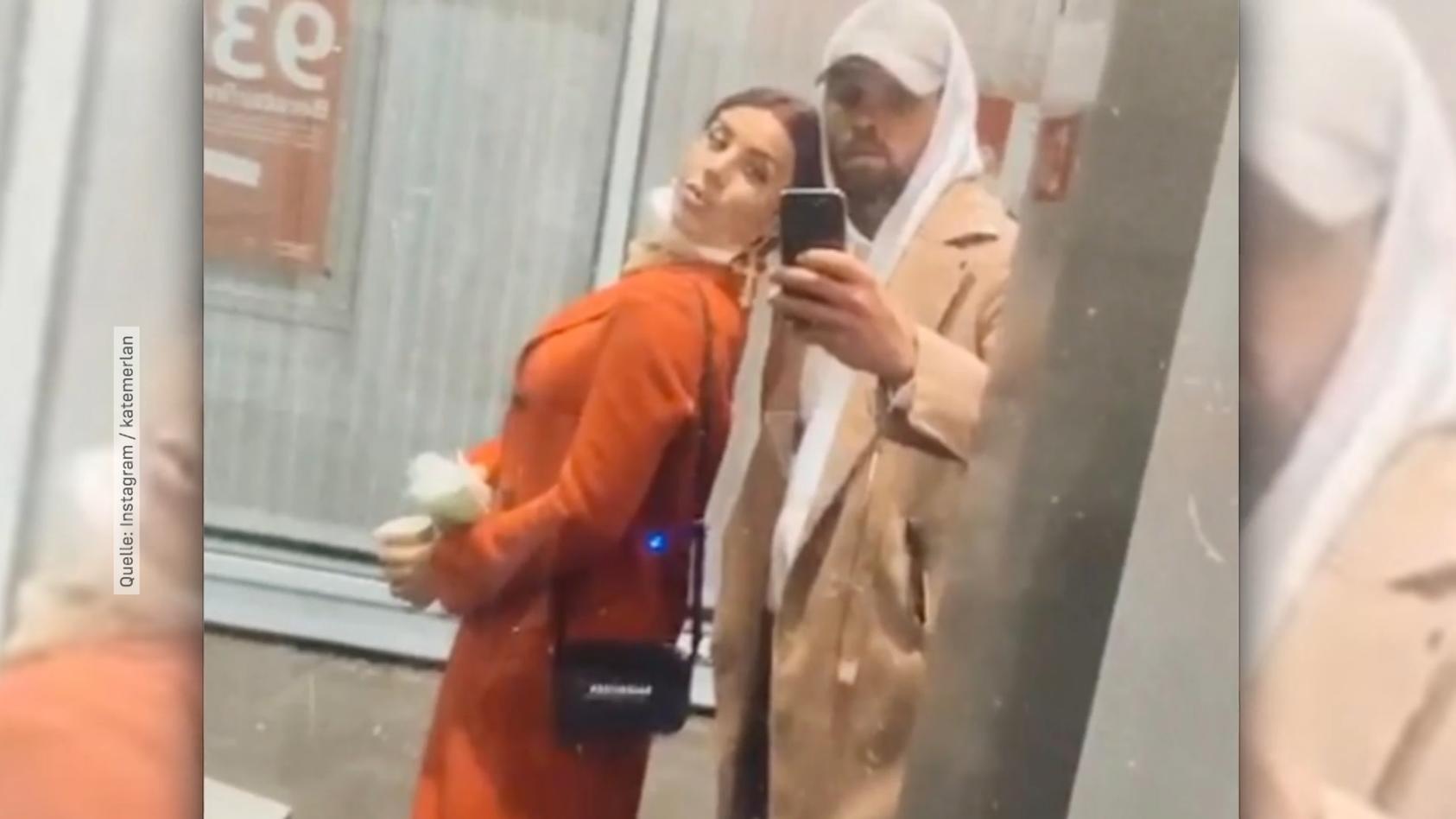 Hier knutscht Kate Merlan mit ihrem neuen Freund Frisch verliebt
