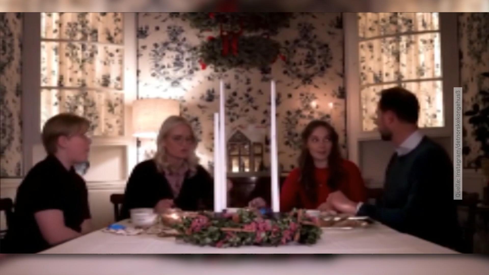So gemütlich geht Advent bei Kronprinz Haakon & Familie Besinnliche Weihnachtsgrüße der Royals
