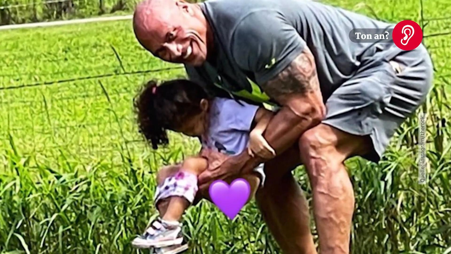 „The Rock“ schlägt seiner kleinen Tochter keinen Wunsch ab „Sie hat meine neuen weißen Sneaker vollgepinkelt“