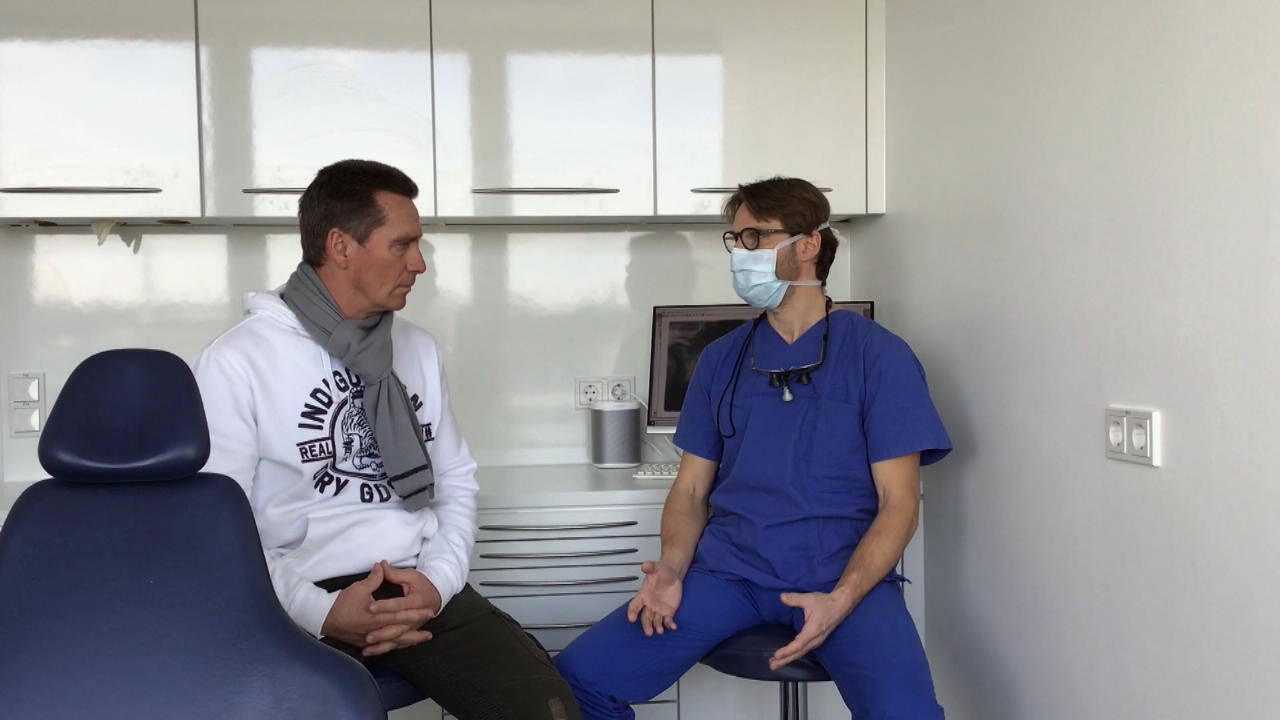 Jürgen Milski spricht mit Arzt über seinen Kiefer-Tumor Klärende Worte