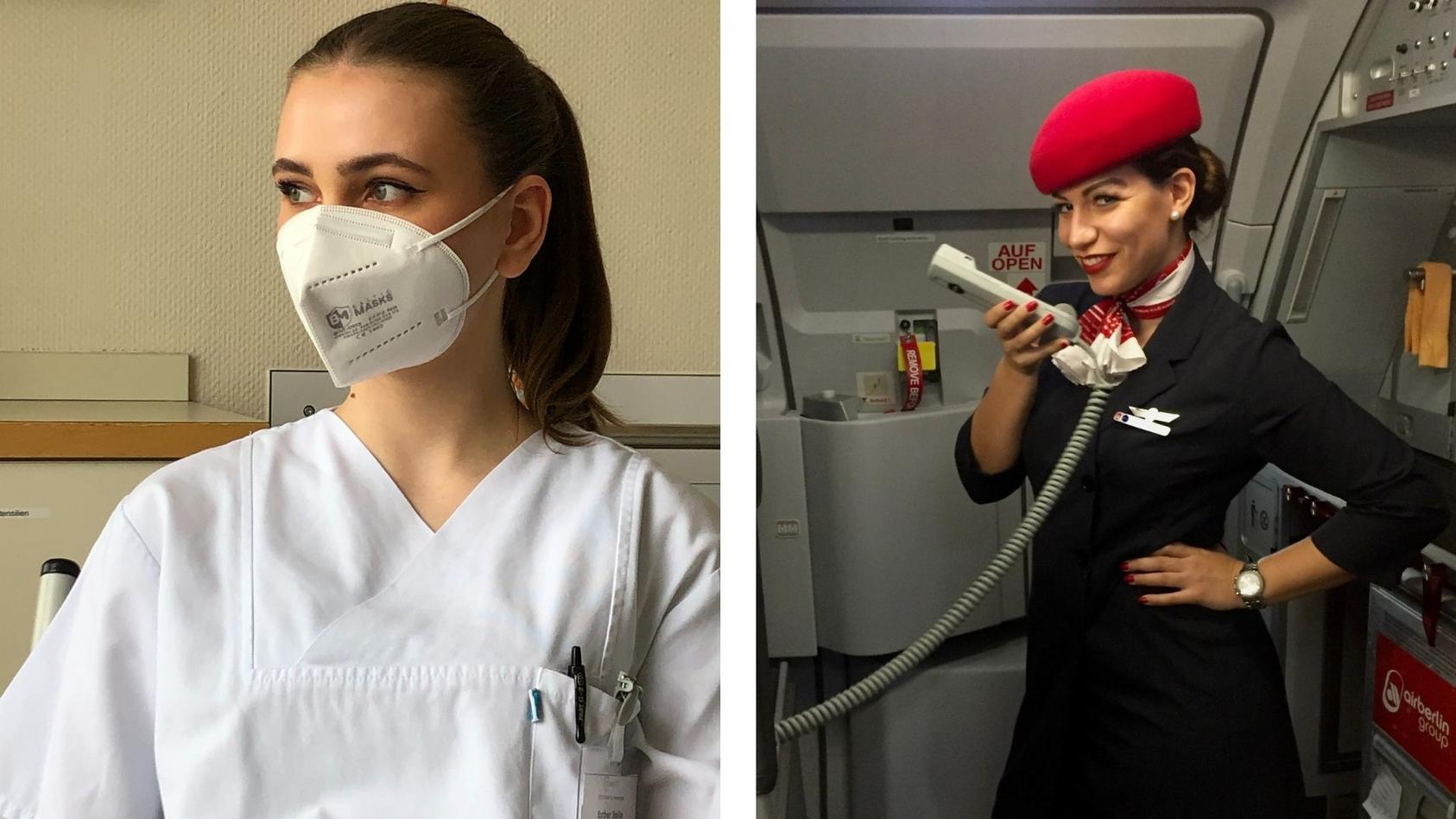 Flugbegleiterinnen in der Charité Service so ähnlich wie in der Luft