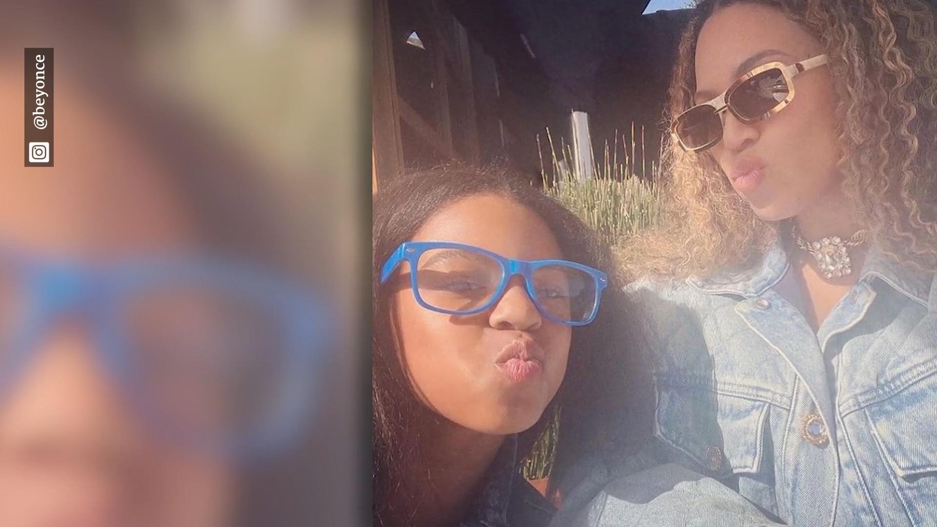 Beyonce macht Familientag mit den Kindern Mit Blue-Ivy und den Zwillingen am Strand
