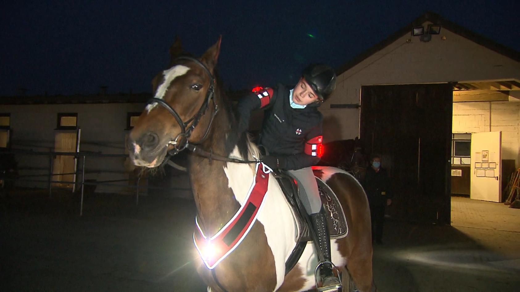 Errol Akin aus Dillenburg erfindet das "Horselight" Mehr Sicherheit für Pferd und Reiter